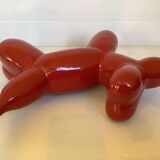 Red ceramic dog