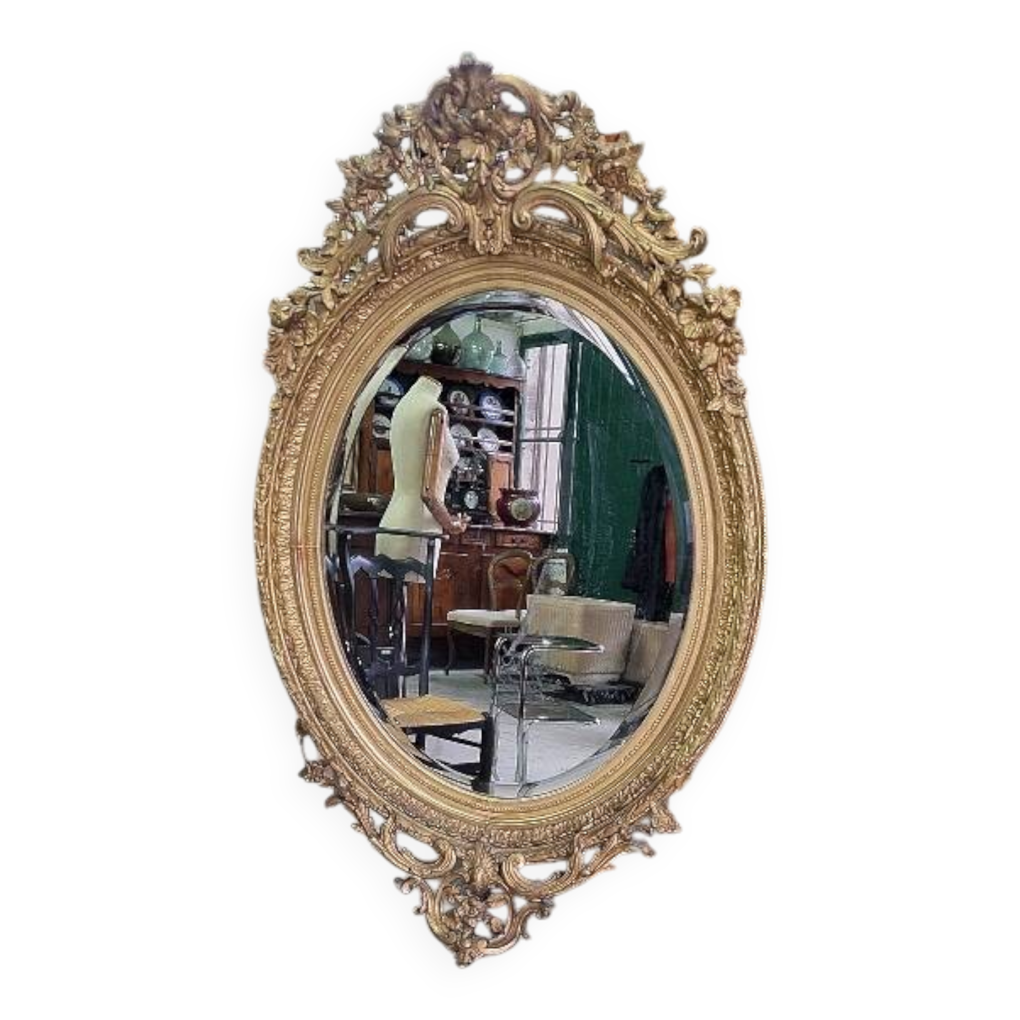 19th century gilt medallion mirror