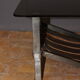 Table basse en fer forgé et cuir vers 1970