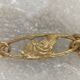 Art Deco suspension in glass paste and twisted brass chain signed Degué.