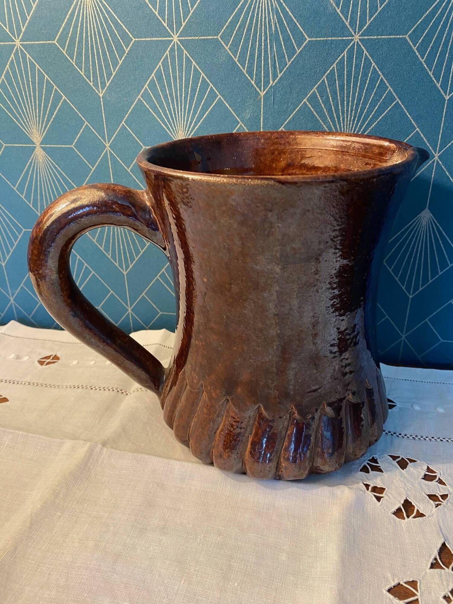 Ceramic pitcher Suzanne Ramié, Madoura 1960s, rare 20cm