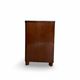 Italian art deco burl walnut chest of drawers, 1850s.