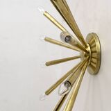 Angelo Lelli Mid-Century Modern Italian Brass Wall Lamp for Arredoluce, 50