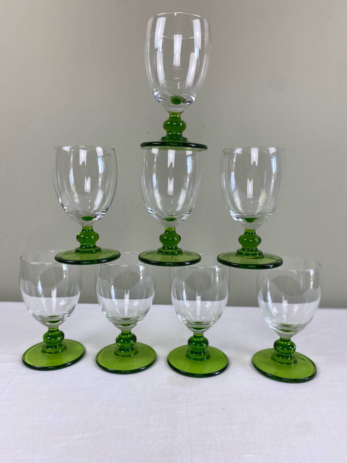 8 verres vintage