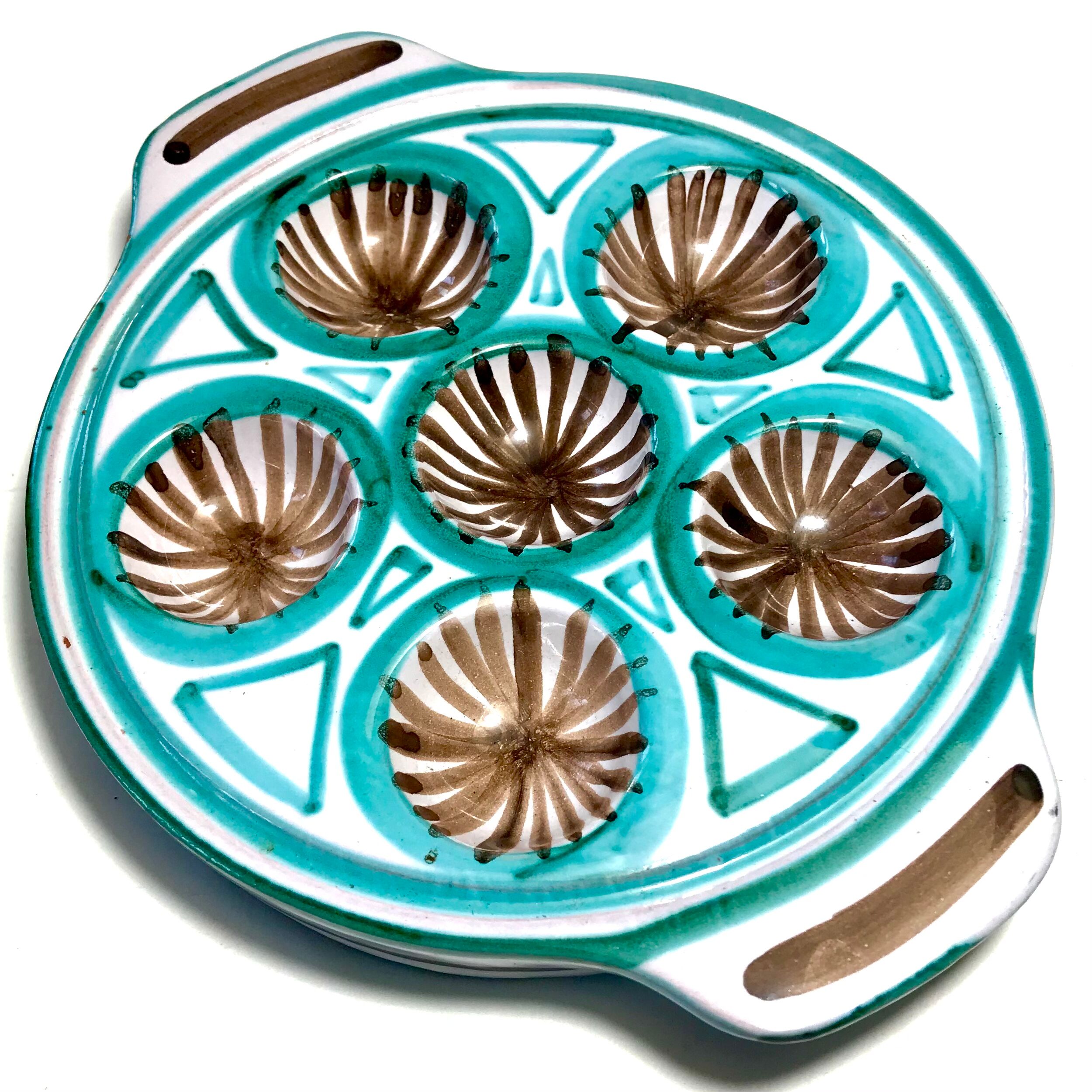 Robert picault snail dish ceramic design 1950 vallauris