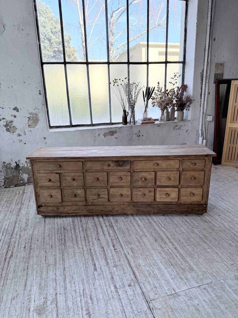 1950s workshop furniture in pine