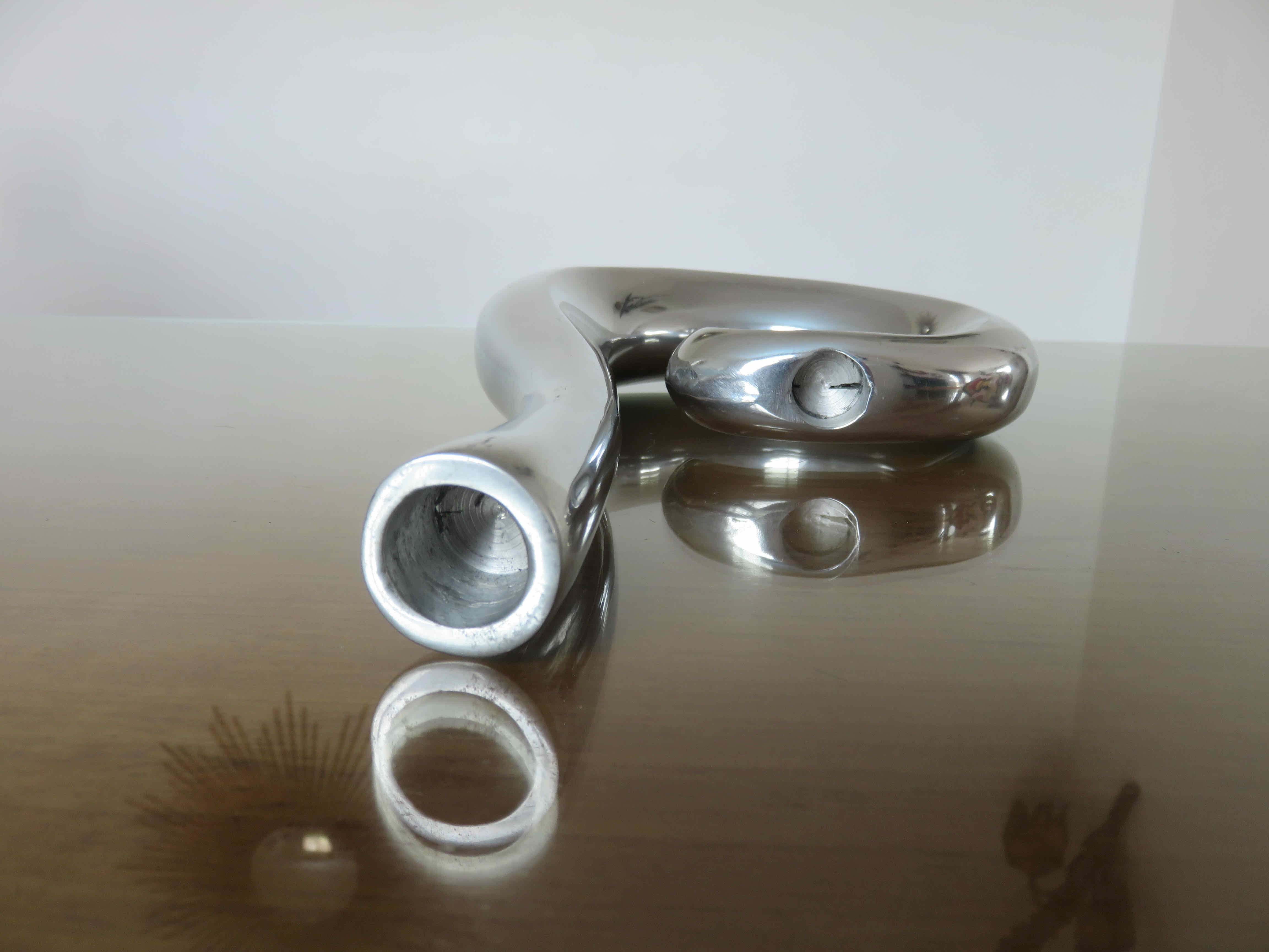 Design candle holder in cast aluminum 80s