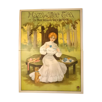 Affiche Mazawattee Tea Victorienne extra large de Stafford Printers Angleterre