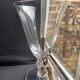 4 large conical glasses