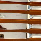 Christofle spatours 8 dessert knives 19.5 cm very good condition