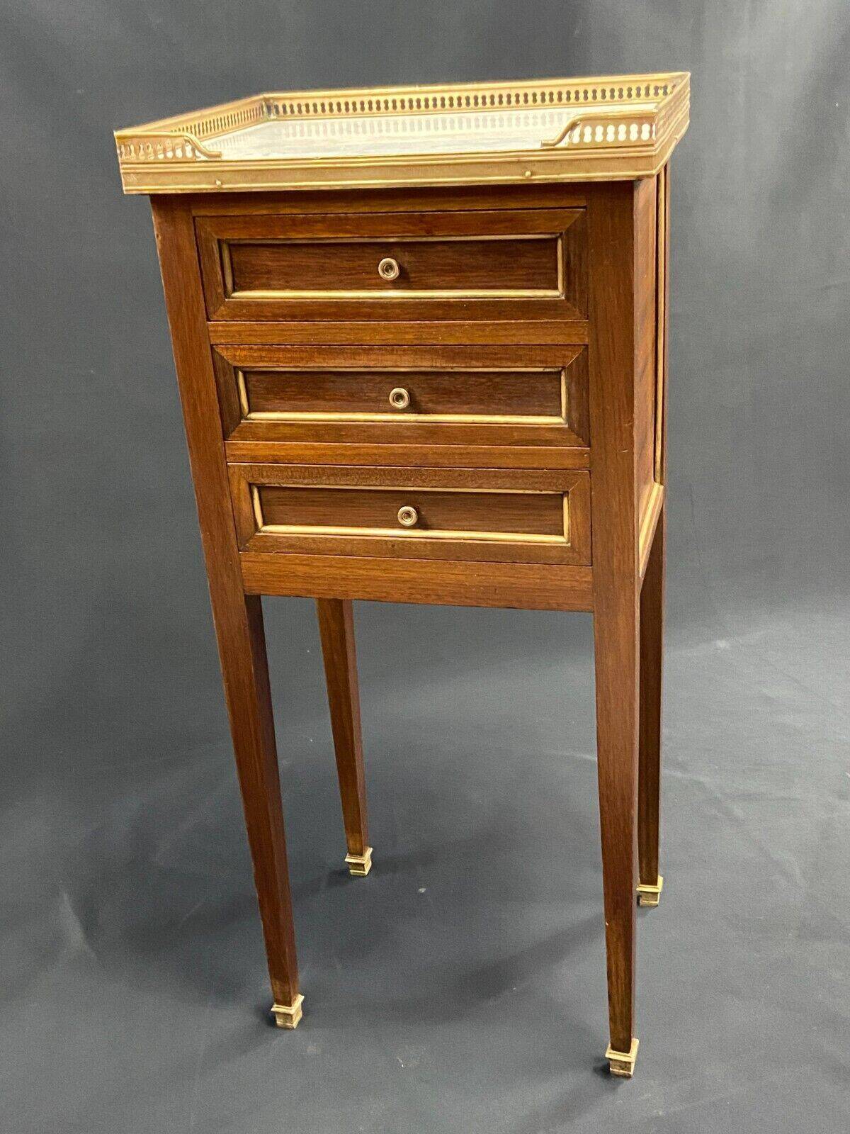 Bedside table end table side table mahogany console Louis XVI late 19th century