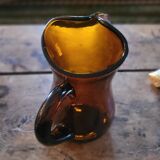 Dark amber glass pitcher – 1960s