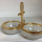 Double bowl servant in crystal Stella Genuine Lead Crystal