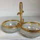 Double bowl servant in crystal Stella Genuine Lead Crystal