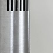 Set of 3 vintage brushed metal pendants, France, 1970.