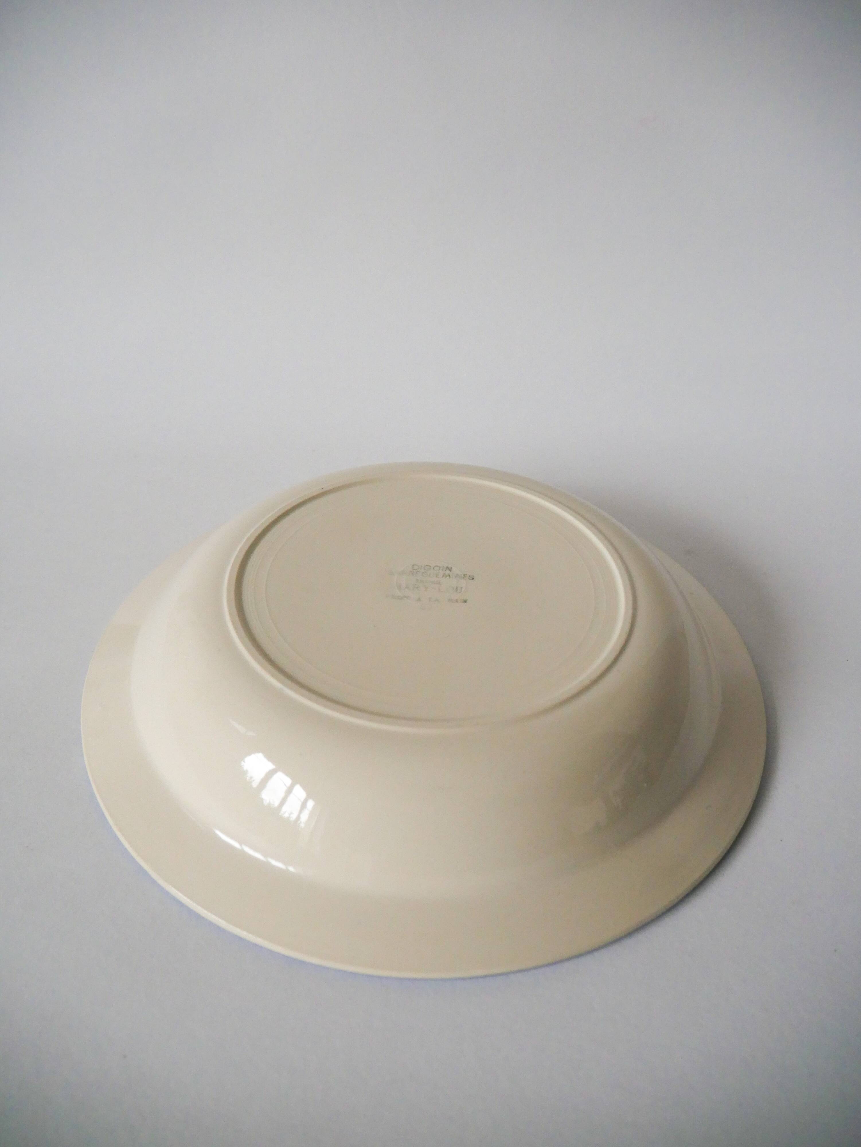Hollow dish digoin sarreguemines model "mary-lou" 1940