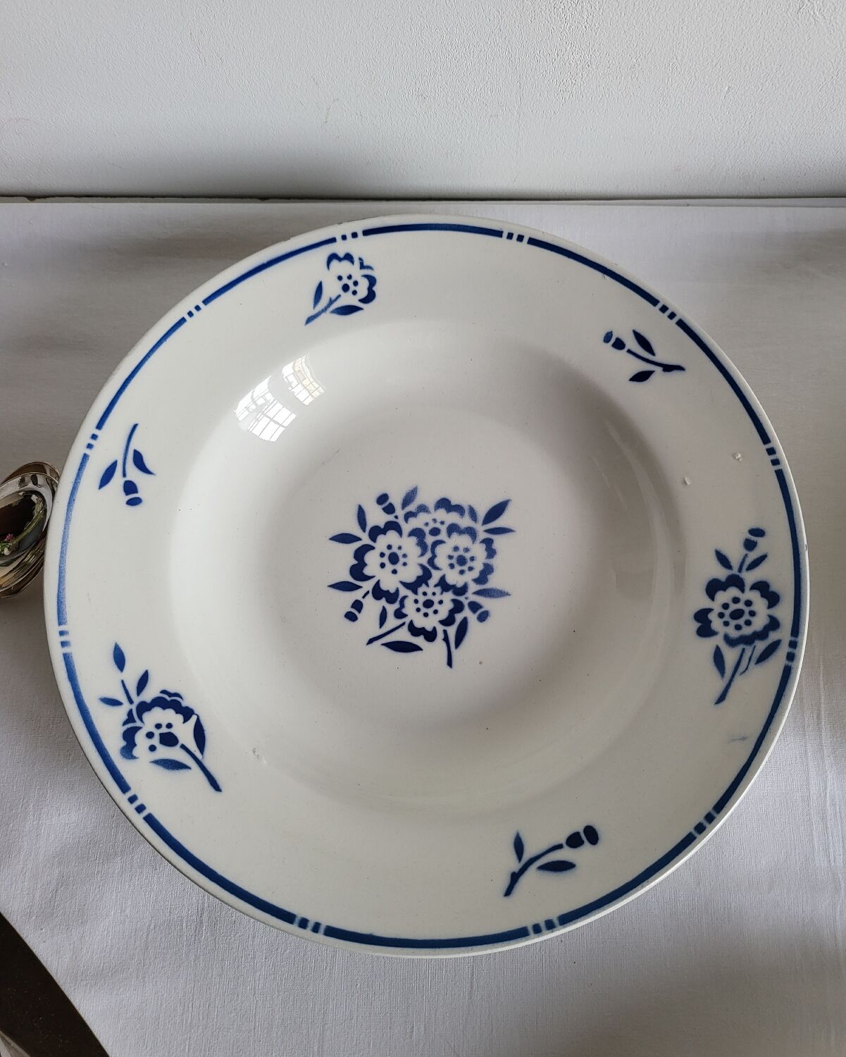 4 Deep Plates in earthenware Moulin des Loups & Hamage model Lucien