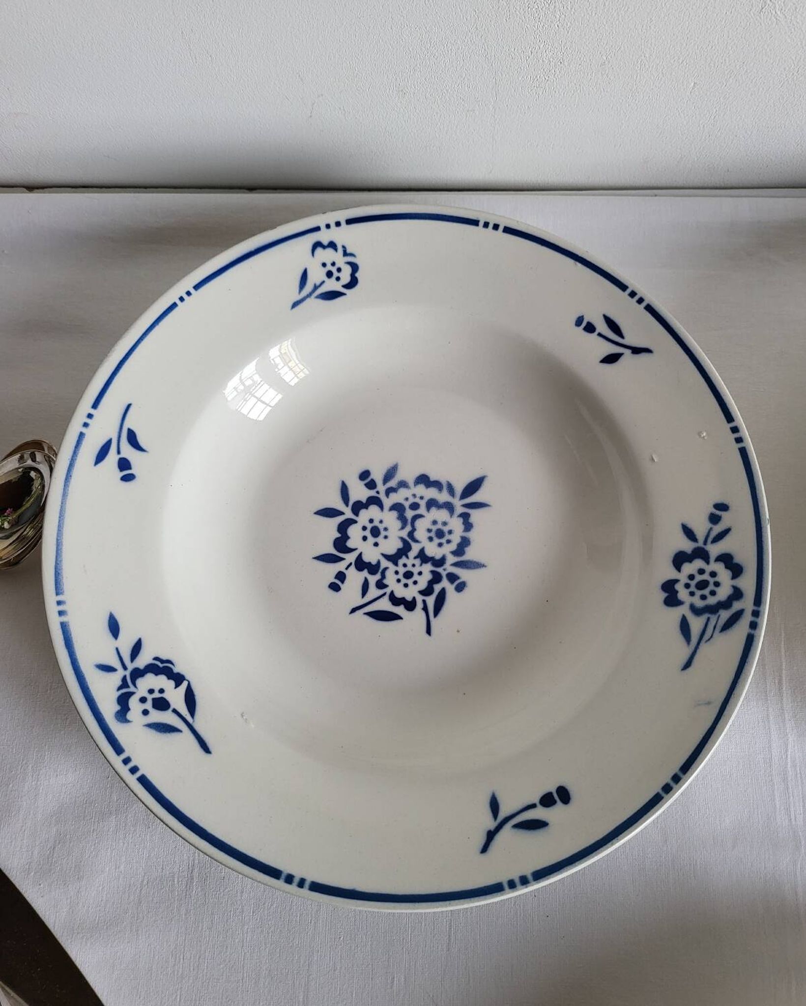 4 Deep Plates in earthenware Moulin des Loups & Hamage model Lucien