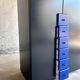 Interlübke Black MDF Cabinet with Blue Drawers, German Design from 1980s