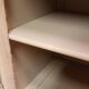 Old 2-door chest of drawers in air-coated oak, to be painted or varnished.