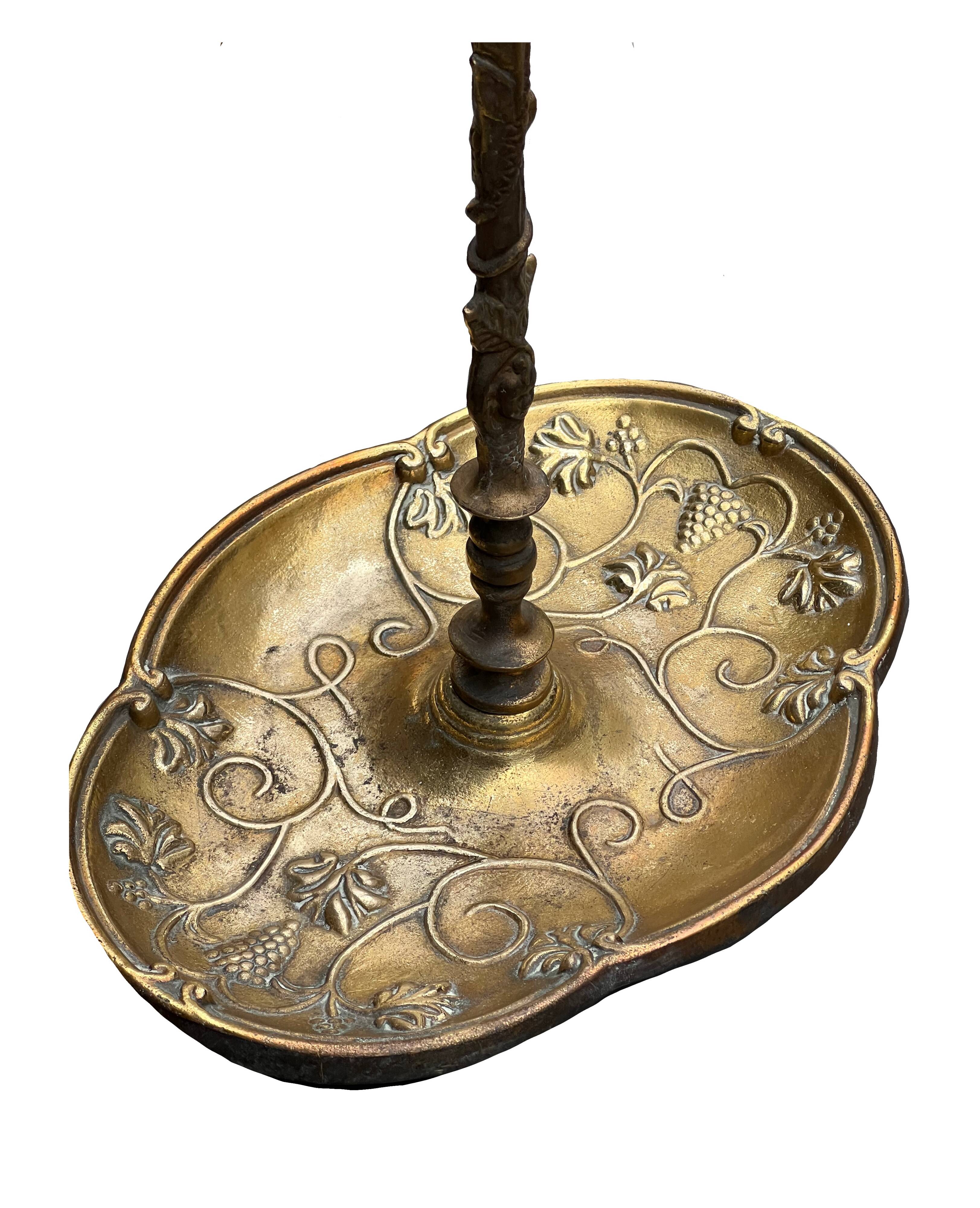 Vintage Brass Umbrella Stand – Mid-20th Century