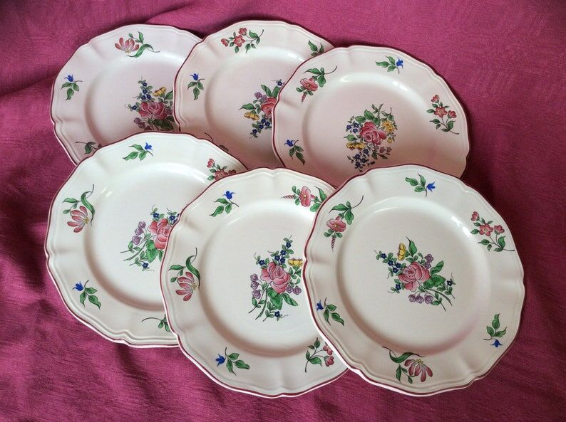 Set of dessert plates from the Lunéville manufacture