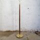 Mid-century floor lamp in brass and polished wood by Böhlmarks, Sweden, 1940s.