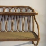 Wicker wall shelf