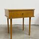 Vintage wooden bedside tables.