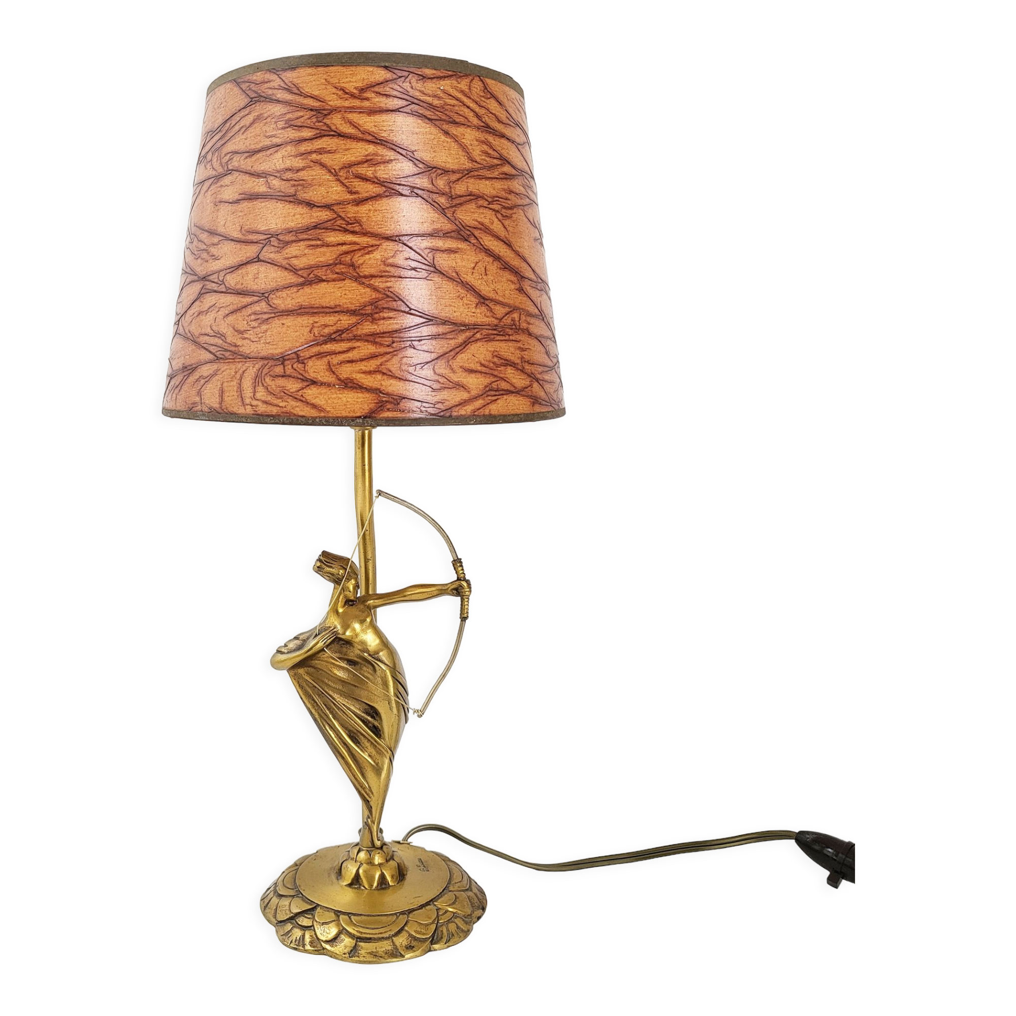 Art Deco lamp by P. Lucas in bronze