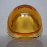 Amber Murano Glass Bowl, Italy, 1960s