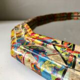 Vintage floral paper mirror