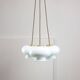 Mid-Century Italian Opaline Glass & Brass Pendant Lamp, set of 3