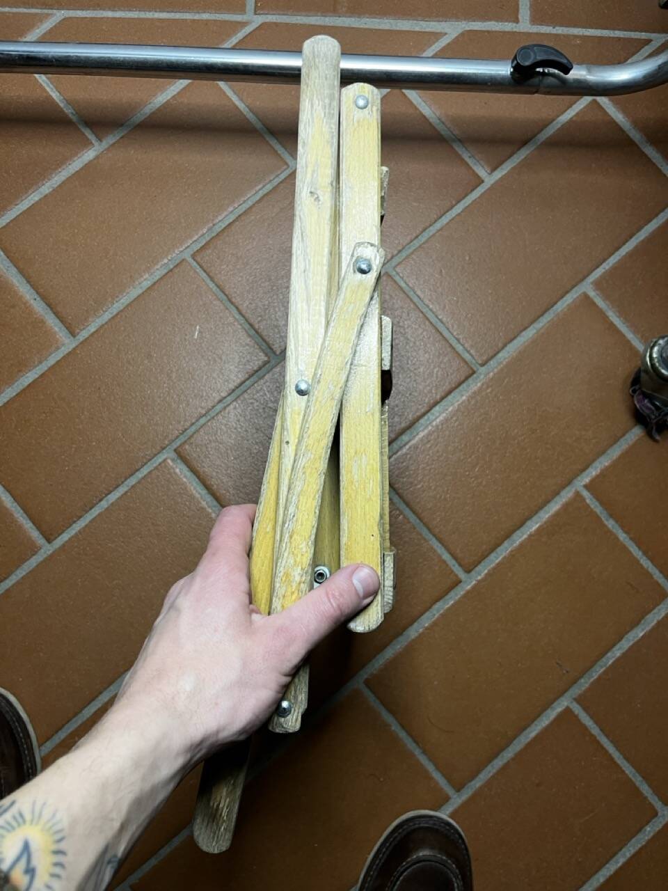 Chaise pliante vintage pour enfants, Italie, années 50