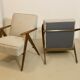 Pair of vintage armchairs design year 60 in oak