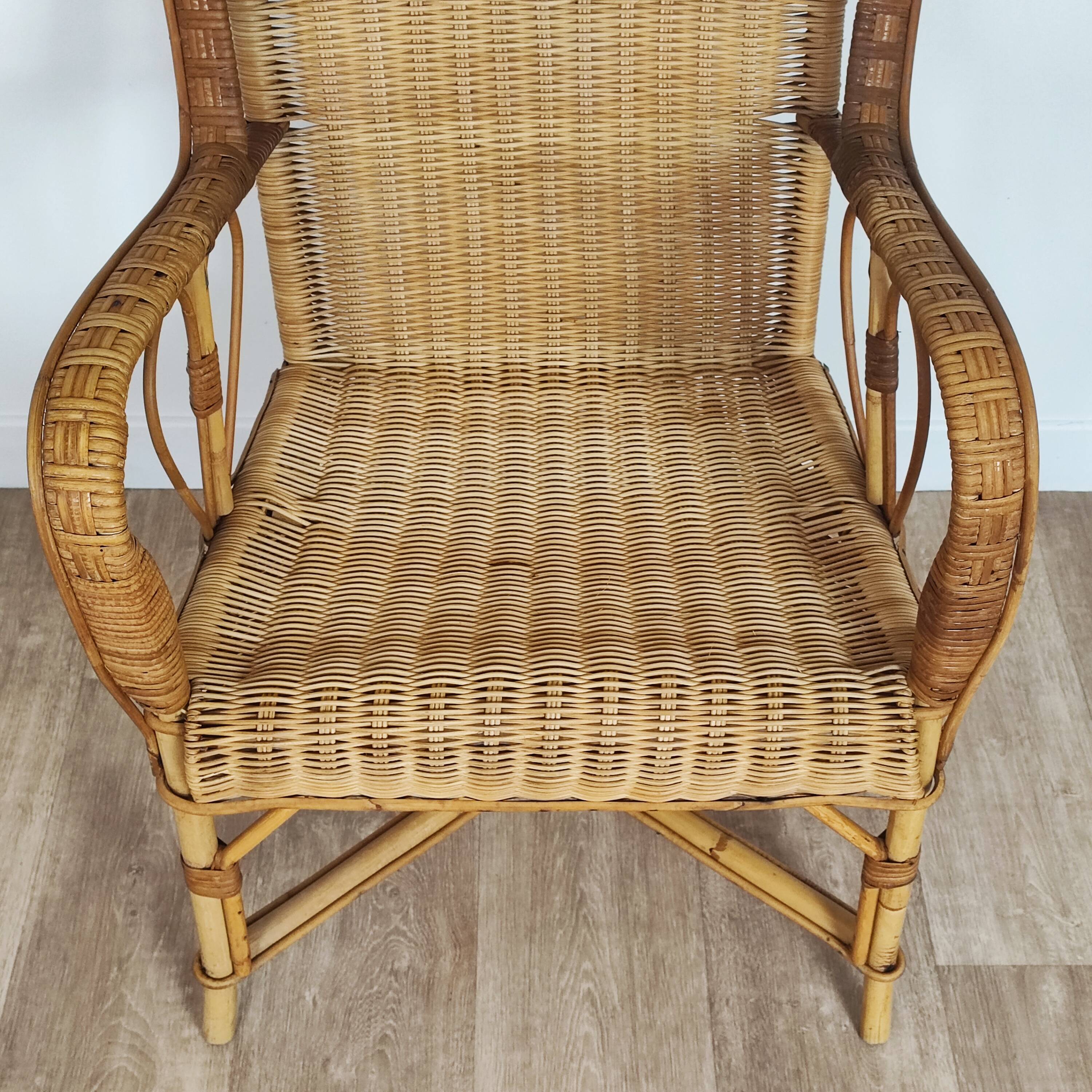 Rattan armchair