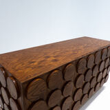 Contemporary Italian Sideboard in Wood and Brass
