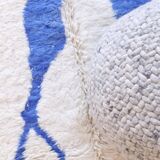 Blue and White Berber Rug - 345 x 252 cm