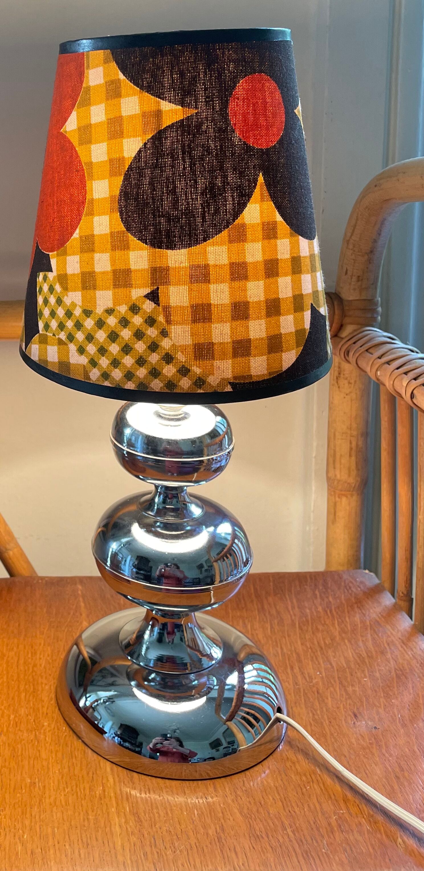 Lampe chromée années 70