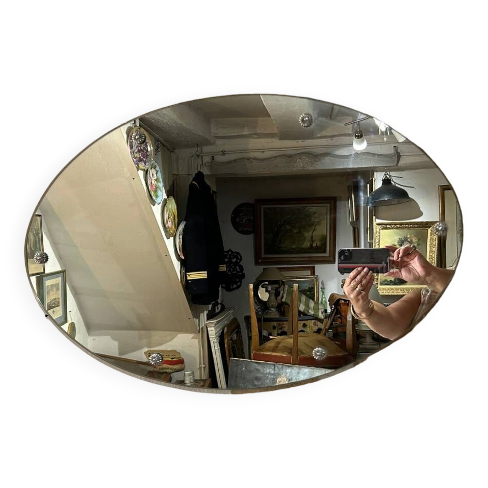 Miroir vintage ovale
