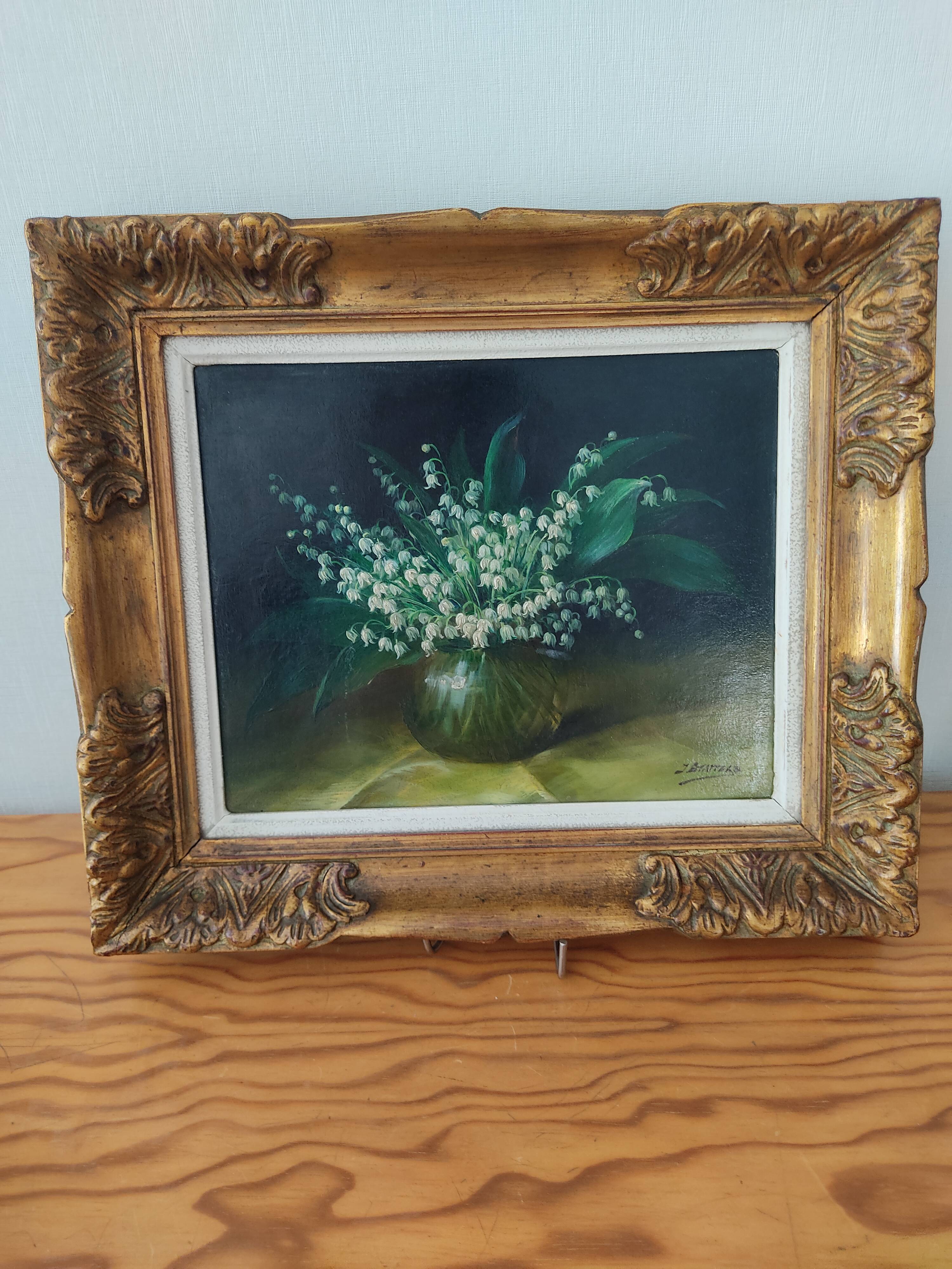 Oil on canvas still life thrush by julien stappers