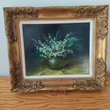 Oil on canvas still life thrush by julien stappers