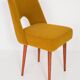 Chaise 'Shell' bouclé jaune ocre, années 1960