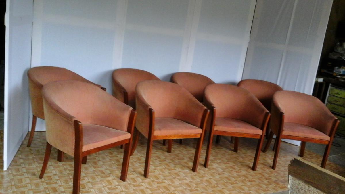 Set of 8 chairs style Art'deco, 1960s