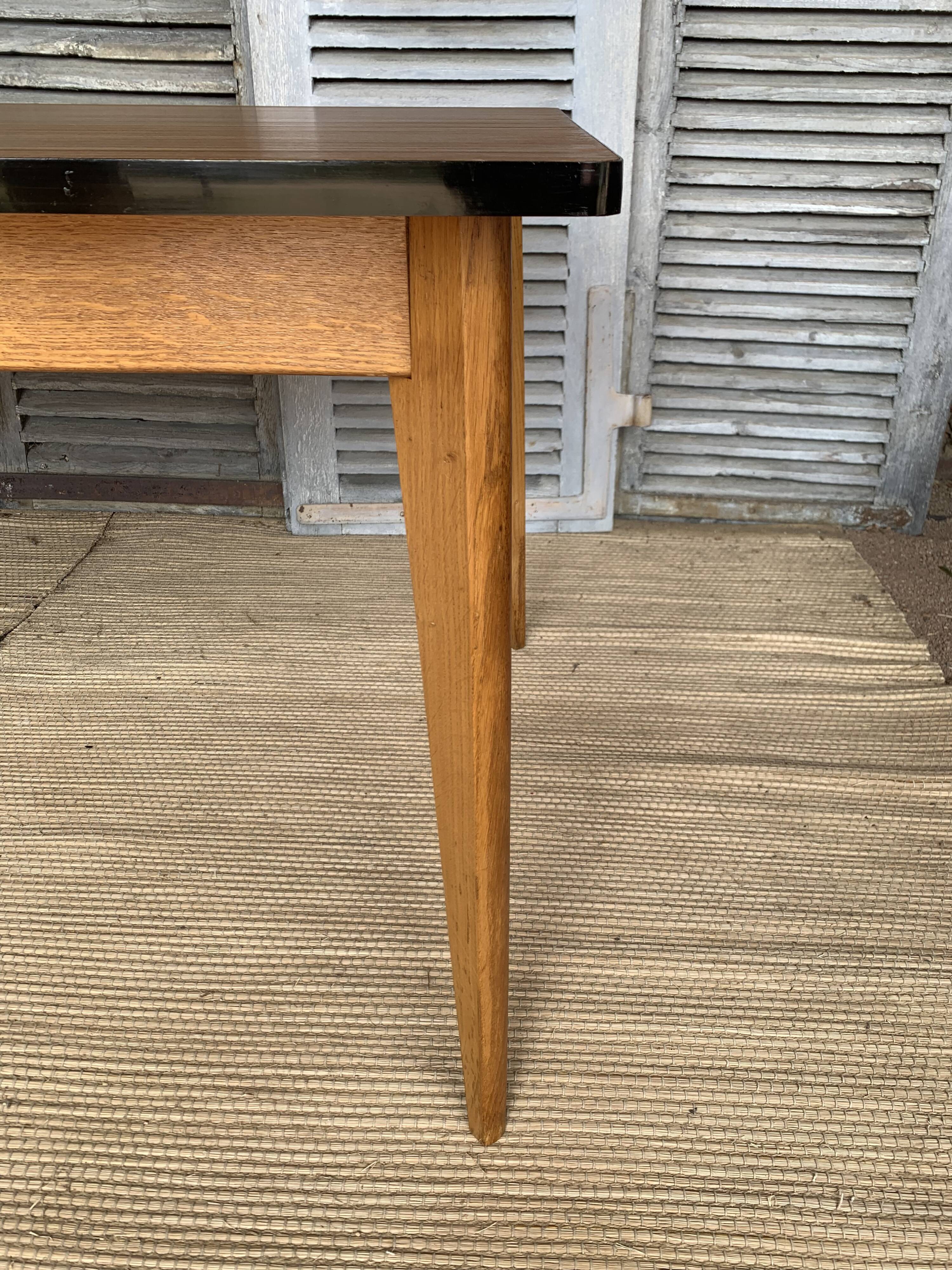 Table dining compass feet of the 60s