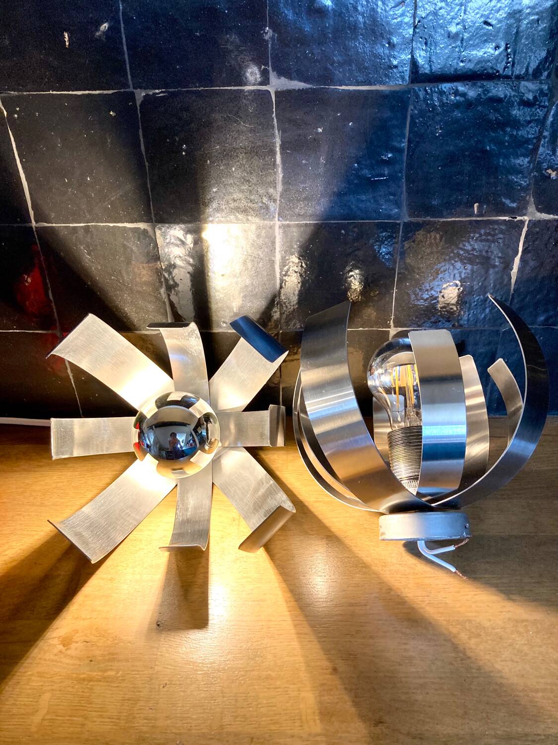 Pair of Space Age wall lights