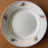 6 antique flat plates in Gien earthenware