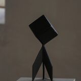 Abstract decorative Scandinavian metal sculpture from the mid-20th century, around the 1950s.