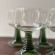 Vintage maximalist twisted green stemmed wine glass roemer