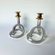 Pair of pretzel candlesticks by Dorothy Thorpe, c 1970s